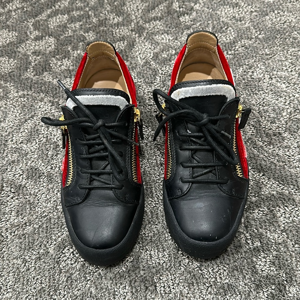 GIUSEPPE ZANOTTI red and black sneakers